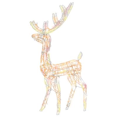 Adorno de reno de Navidad vidaXL acrílico de colores 140 LEDs 120 cm