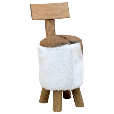 Vidaxl Marrón Taburete De Madera Maciza De Teca