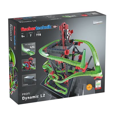 Fischer Technik - Dynamic L 2 Juego Construcción Circuitos Canicas 780 Piezas - Imagen 3