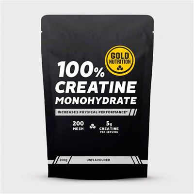 Gold Nutrition - Creatine Monohydrate 200 G - Potencia El Rendimiento Físico - Sabor Neutro