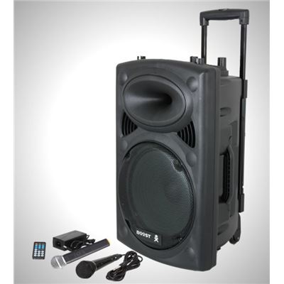 Altavoz PORT 8VHF-BT Ibiza Mobile sistema de sonido 8" 20cm Karaoke negro 
