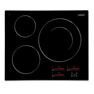 Cata Negro Placa De Inducción Insb 6032 Bk 3 Zonas