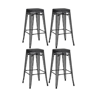 Taburete alto Dudeco  Fletcher - Pack 4 Negro - 1