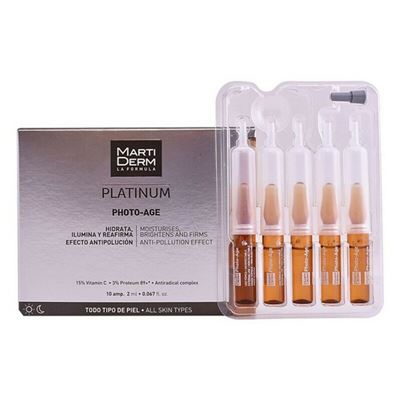 Ampollas Hidratantes, Iluminadoras Y Reafirmantes Para Todo Tipo De Piel Martiderm Platinum Photo-age 10 X 2ml
