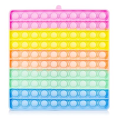 Bubble Pop It, 20cm. Cuadrado Sensitivo Dam Desestresante, Silicona Apretar Pulsar.color Aleatorio Multicolor