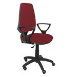 Silla de oficina ergonómica Piqueras y Crespo Modelo 14CP Brazos incluidos tejido granate