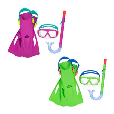 Gafas De Buceo Con Tubo Y Aletas Bestway Multicolor 37-41 (1 Unidad)