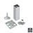 Emuca Kit pie nivelador para mueble, cuadrado, regulable 170-180 mm, Aluminio, Anodizado mate, 4 ud._0