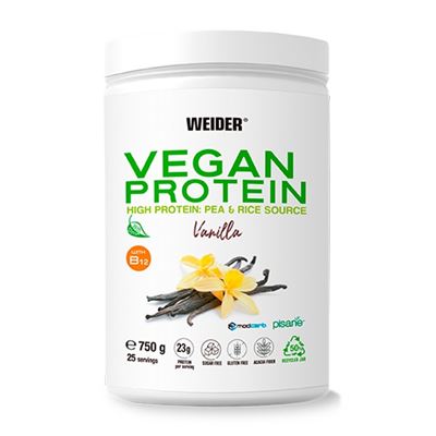 Weider - Vegan Protein 750 G - Proteínas De Guisante (pisane C9) Y Arroz De Alta Calidad - Sabor Vainilla