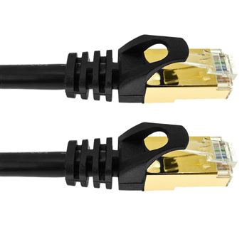 Cable de red ethernet 20 metros LAN SFTP RJ45 Cat.7 negro - Cables