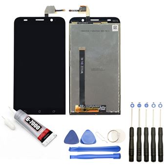 Pantalla completa compatible con Asus Zenfone 2 ZE551ML negro+ herramientas + Pegamento B7000 - 1
