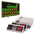 Consola de videojuegos estilo retro HD, con 2 mandos inalámbricos. Incluye 660 juegos clásicos. DAM Gris