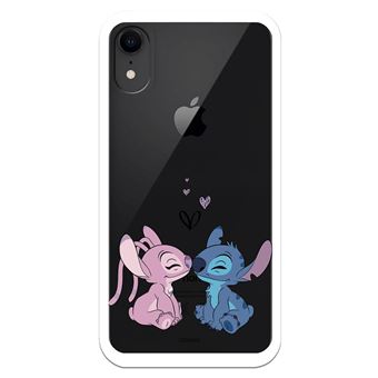 Funda para iPhone 14 Pro Max Oficial de Disney Angel & Stitch Beso