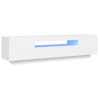Vidaxl Blanco Mueble Para Tv Con Luces Led 160X35x40cm