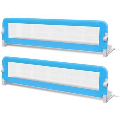 Barra De Seguridad Para Cama De Niño 2 Vidaxl Azul 150x42 Cm
