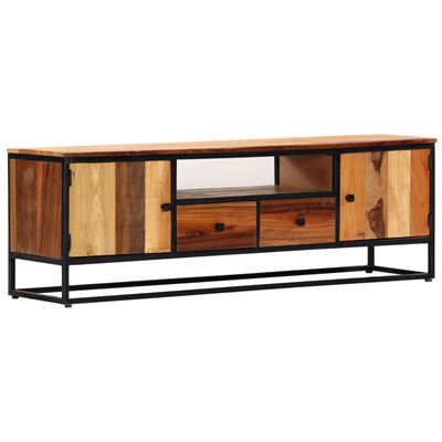 Mueble Para Tv Vidaxl De Madera Maciza Reciclada Y 120x30x40 Cm