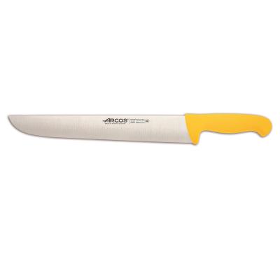 Cuchillo De Carnicero Arcos Colour - Prof 292400 De Acero Inoxidable Y Mango Ergonómico - Amarillo