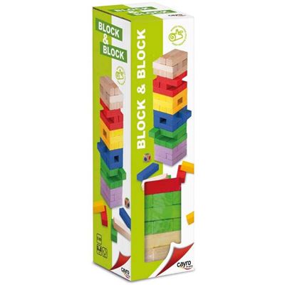 Juego torres madera colores Cayro Block&block