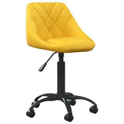 Vidaxl Amarilla/Mostaza Silla De Oficina Terciopelo