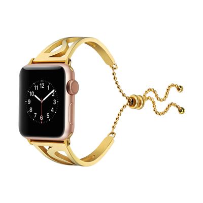 Correa Apple Watch 42 44 mm brazalete de acero inoxidable y colgante –