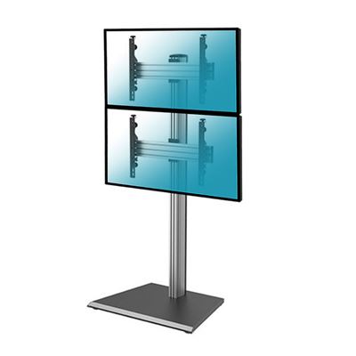 Soporte De Suelo Con Base Para 2 Televisores 40""-65"" , Altura 175 Cm