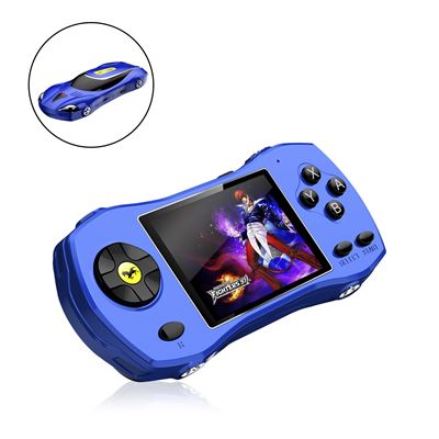 Consola De Videojuegos F1 Forma De Coche, Con Pantalla De 2,8 Y 620 Juegos De 8 Bits Incluidos. Dam Azul