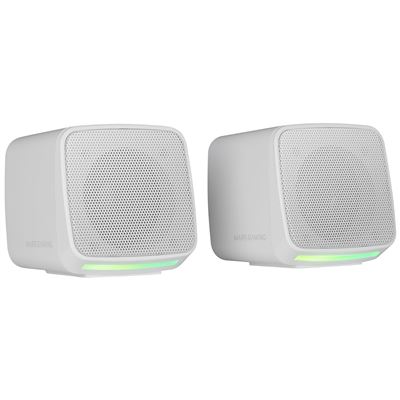 Altavoces Compactos 10w Mars Gaming Ms-pro, Iluminación Rgb Flow Dinámica, Caja De Control Y Jack 3.5mm, Pc/mac/smartphone/tablet, Blanco
