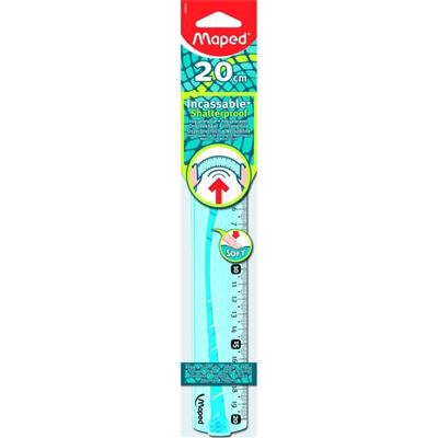 Regla Plana Irrompible 20 Cm Maped