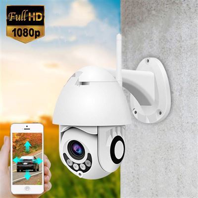 Cámara de seguridad inalámbrica WIFI para el hogar, cuerpo interior y  exterior, cámara de vigilancia 1080P HD con visión nocturna, detección de