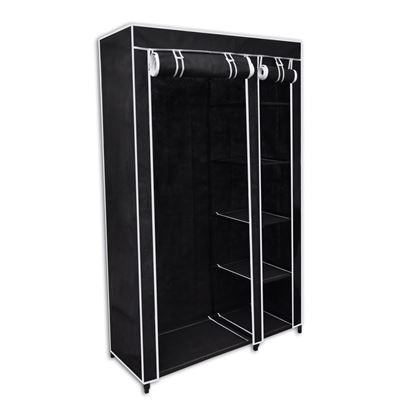 Armario plegable 110x45x175 cm Negro vidaXL