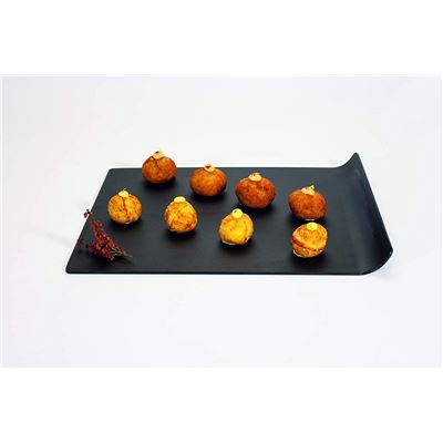 Tabla Servir Arcos Negro 32x25cm/3mm Espesor