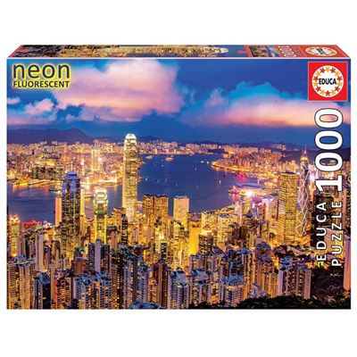 Puzzle Educa Neón 1000 pzas Hong Kong