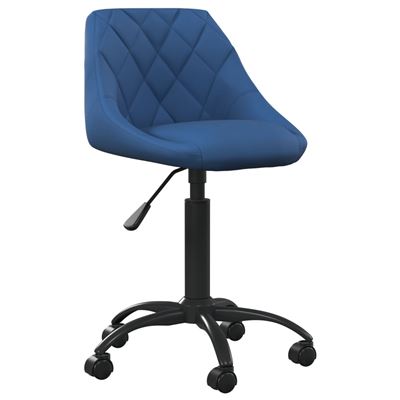 Vidaxl Azul Silla De Oficina Terciopelo