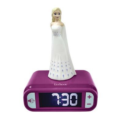 Despertador Digital Con Luz De Noche 3d Y Efectos Sonoros - Elsa Frozen Lexibook