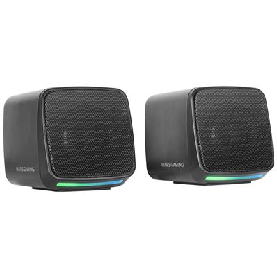 Altavoces Compactos 10w Mars Gaming Ms-pro, Iluminación Rgb Flow Dinámica, Caja De Control Y Jack 3.5mm, Pc/mac/smartphone/tablet, Negro
