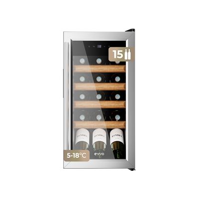 Vinoteca Para 15 Botellas Evvo Vt15 Inox