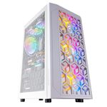 Caja PC Gaming Mars Gaming MCMESHW, Micro ATX, Diseño Mesh Total, 3x Ventilador FRGB, Blanco