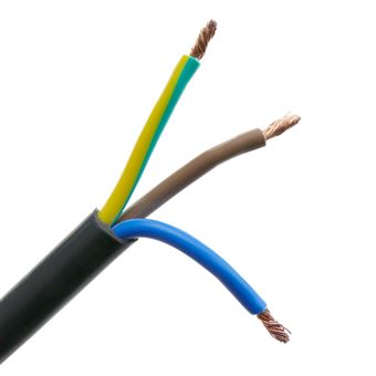 Cable de alimentación eléctrico H05VV-F 5m de enchufe schuko recto a bornes  3x1.50mm² - Cablematic