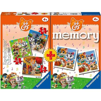 44 Gatos Pack Memory y Puzzle Triple Ravensburguer