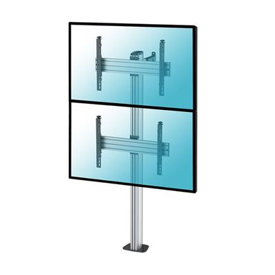 Soporte De Suelo Atornillable Para 2 Televisores 40""-65"" , Altura 175 Cm