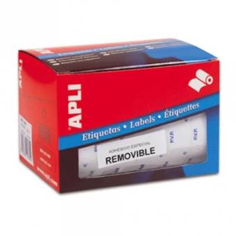 Apli 10084 -rollo Etiquetas Autoadhesivas Blancas pvp (euro), Adhesivo Removible, Para Escritura Manual - 1