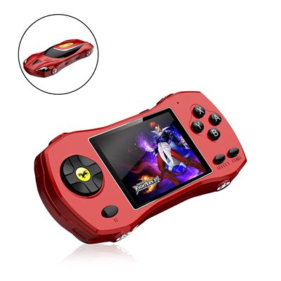 Consola De Videojuegos F1 Forma De Coche, Con Pantalla De 2,8 Y 620 Juegos De 8 Bits Incluidos. Dam Rojo