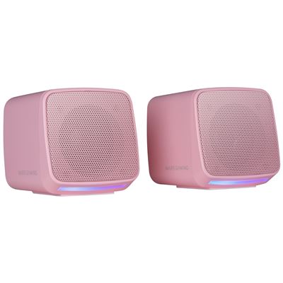 Altavoces Compactos 10w Mars Gaming Ms-pro, Iluminación Rgb Flow Dinámica, Caja De Control Y Jack 3.5mm, Pc/mac/smartphone/tablet, Rosa