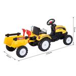 Tractor Homcom De pedales edad minima 3 123x42x51 con remolque para niños años 123x42x51cm 36 juguete montar coche carga 35kg