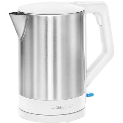 Hervidor De Agua Eléctrico Clatronic Wks 3692 - 1,5 Litros, Recipiente Acero Inoxidable Sin Bpa, Blanco