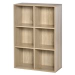 Estantería para libros Homcom roble 65,5x30x97,5 cm