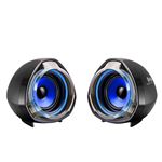 Altavoces para PC Big Bass 70 Blue, 15W, 3,5mm y USB