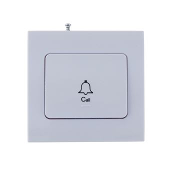 Pulsador emisor transmisor para sistema de llamada inalámbrico PrimeMatik, de pared 1000m 1 tecla
