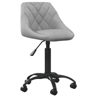 Vidaxl Gris/Claro Silla De Oficina Terciopelo