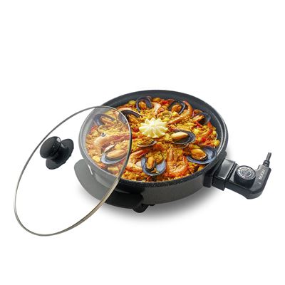 Multicazuela Eléctrica De 32cm Con Tapa De Cristal Sogo Piz-ss-10011